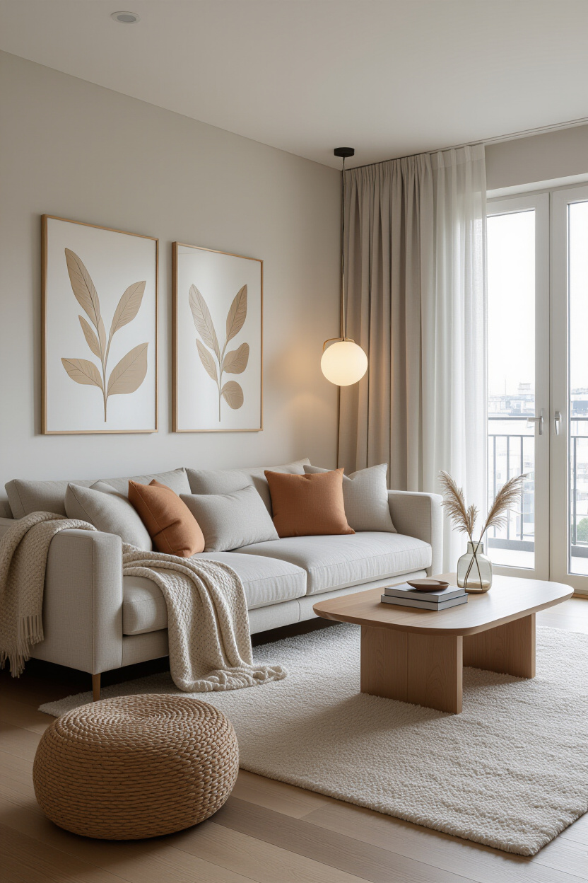 Modern Apartment Aesthetic Cozy Living Room