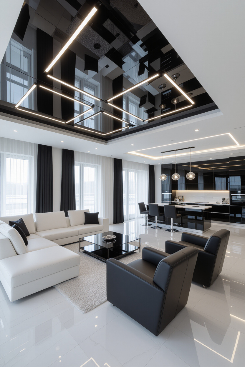 Modern Black and White Living Room Ideas for a Sleek Space