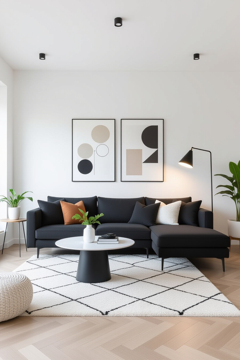 Modern Black Couch: Living Room Refresh