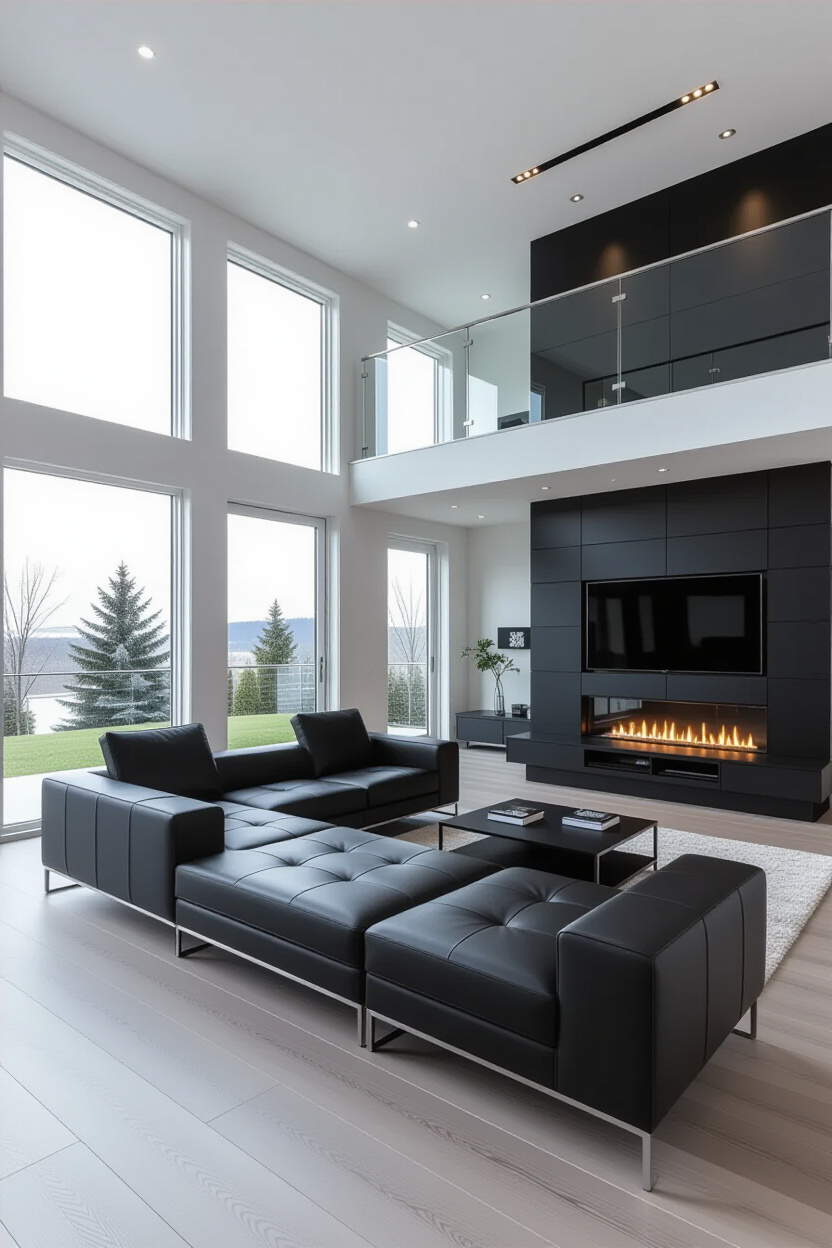 Modern Couch: Black Furniture Aesthetic