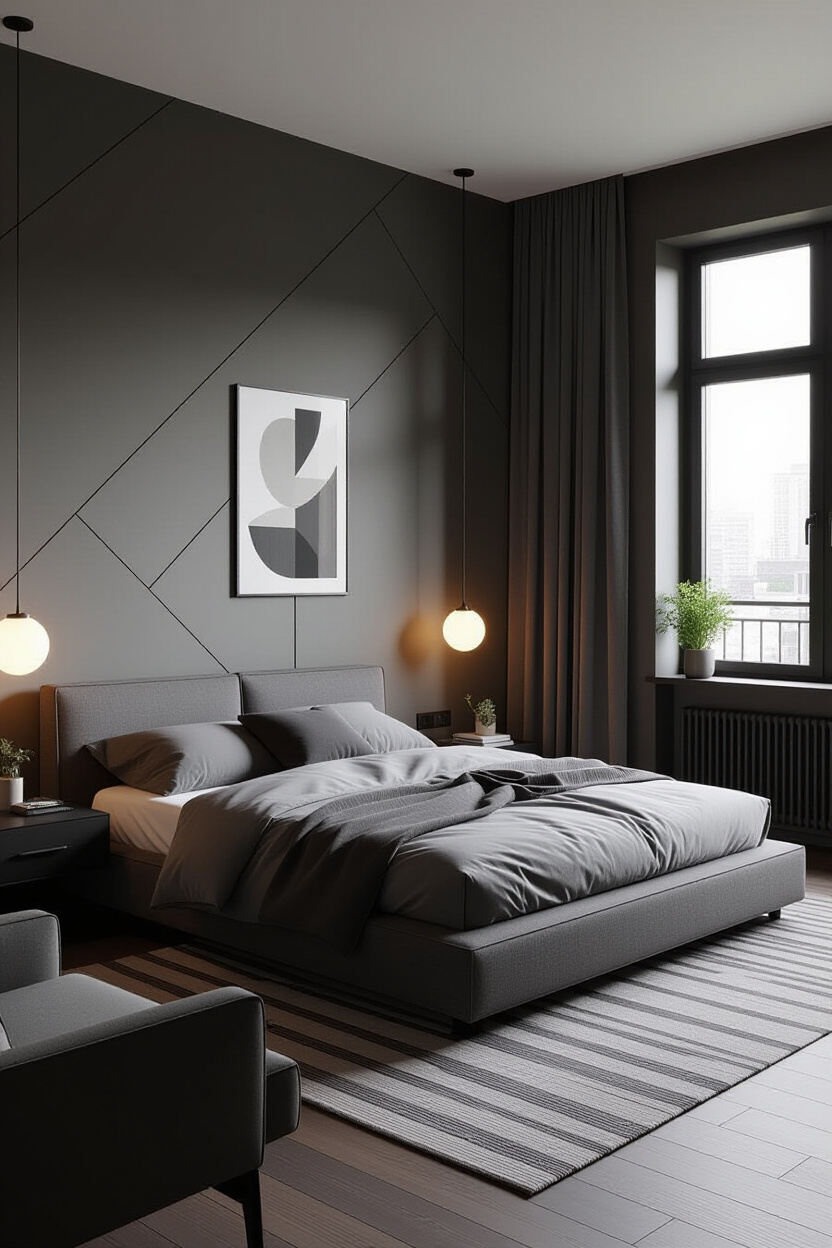 Modern Dark Bedroom Design: Sleek and Sophisticated