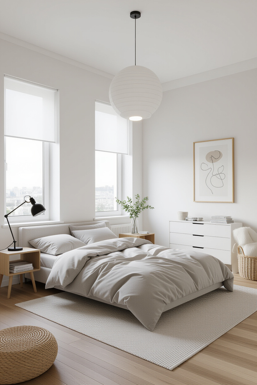 Modern Minimalist Bedroom Small Simple: Efficient Elegance