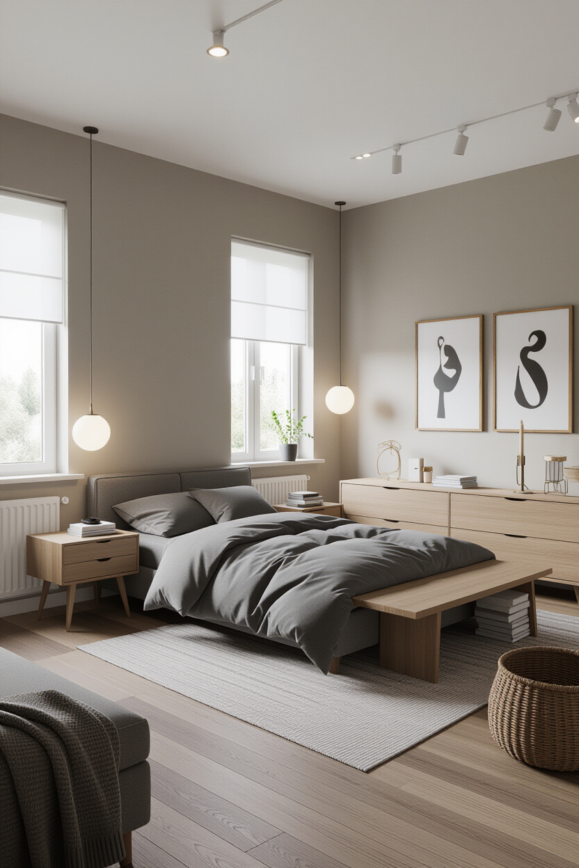 Modern Narrow Bedroom Design: Elongated Elegance