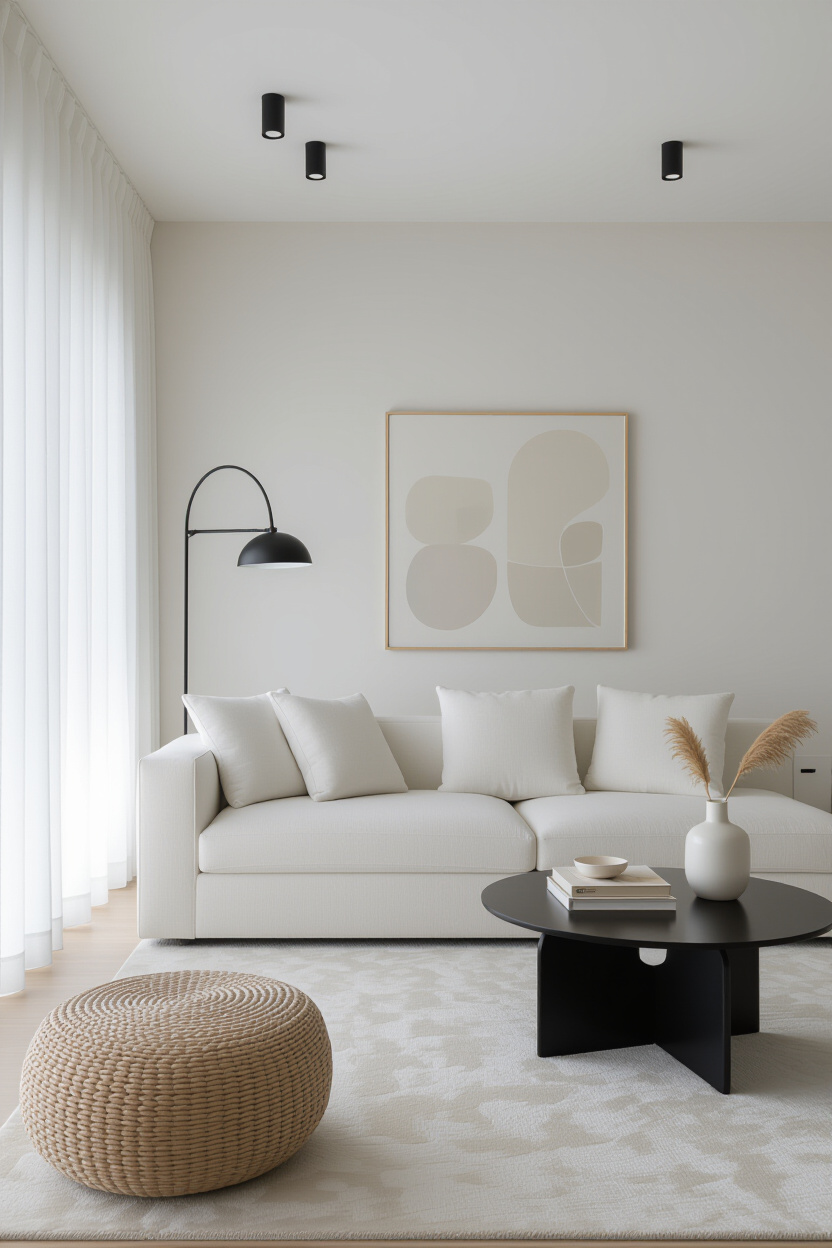 Modern White Couch Living Room Decor Schemes