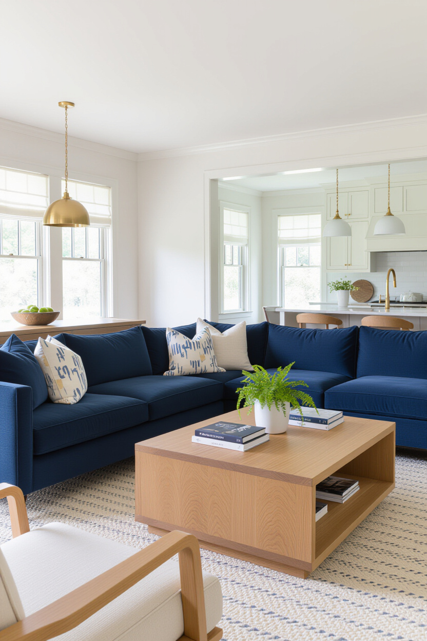 Navy Blue Couch: Living Room Furniture Ideas