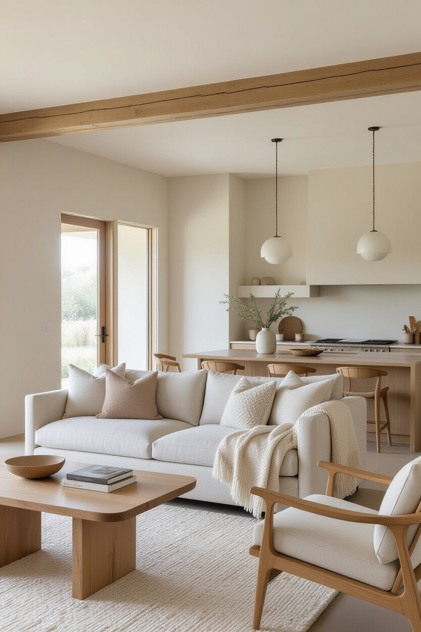 Neutral Aesthetic for a Serene Cosy Living Room