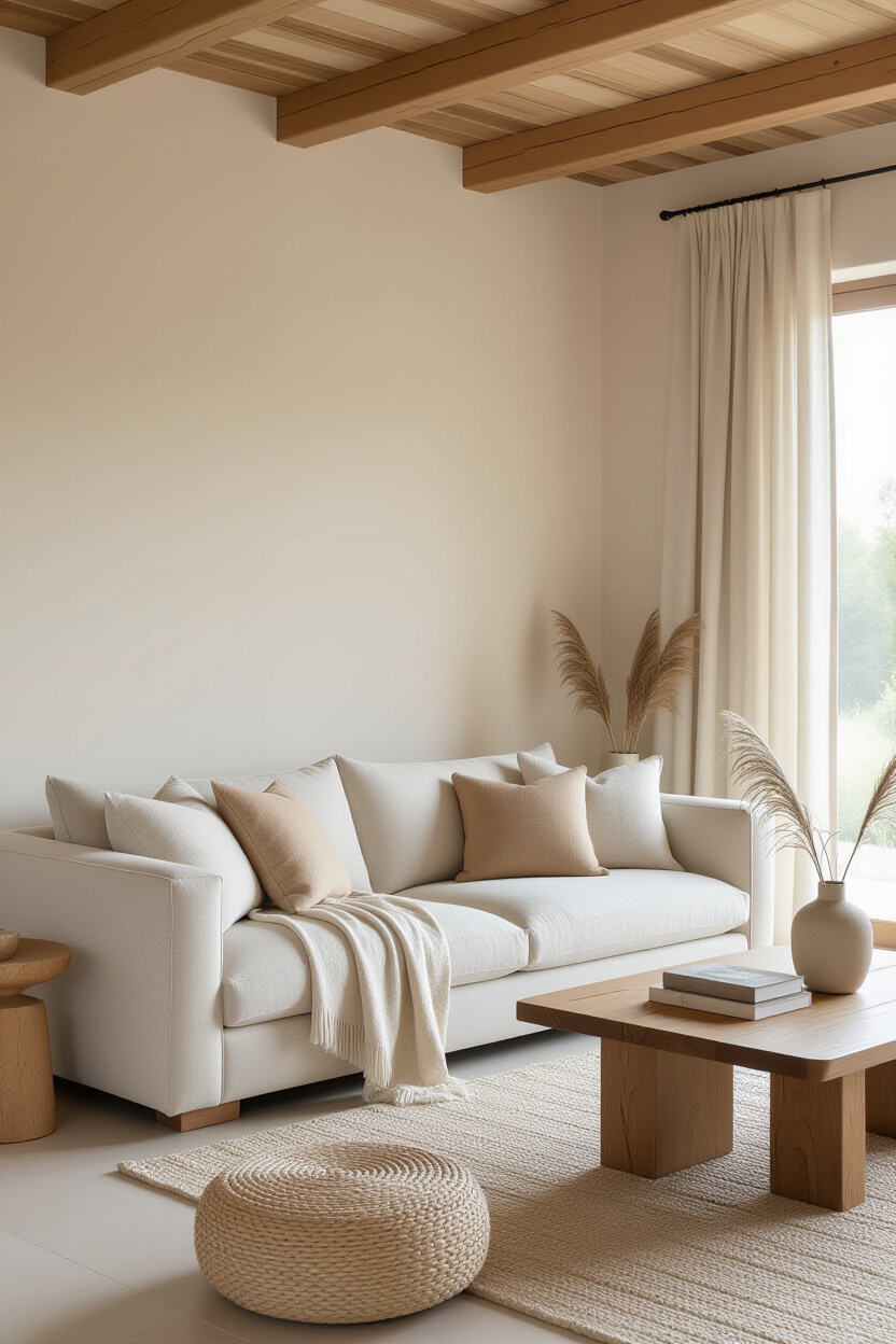 Neutral Aesthetic Living Room Decor