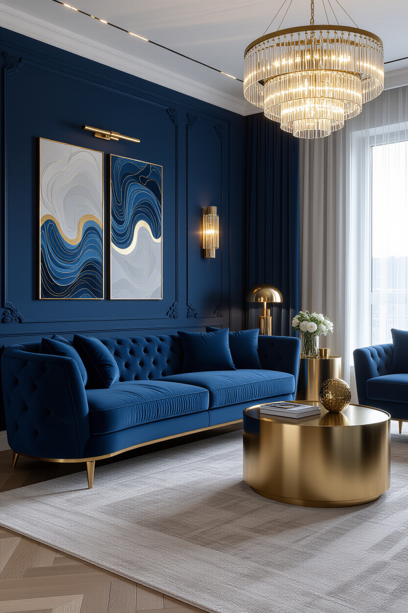 Royal Blue Couch Living Room Ideas