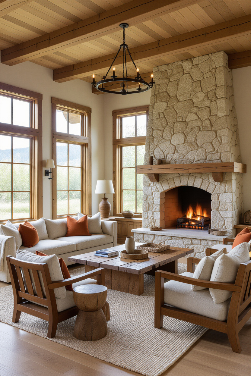 Rustic Charm in Cosy Living Room Design