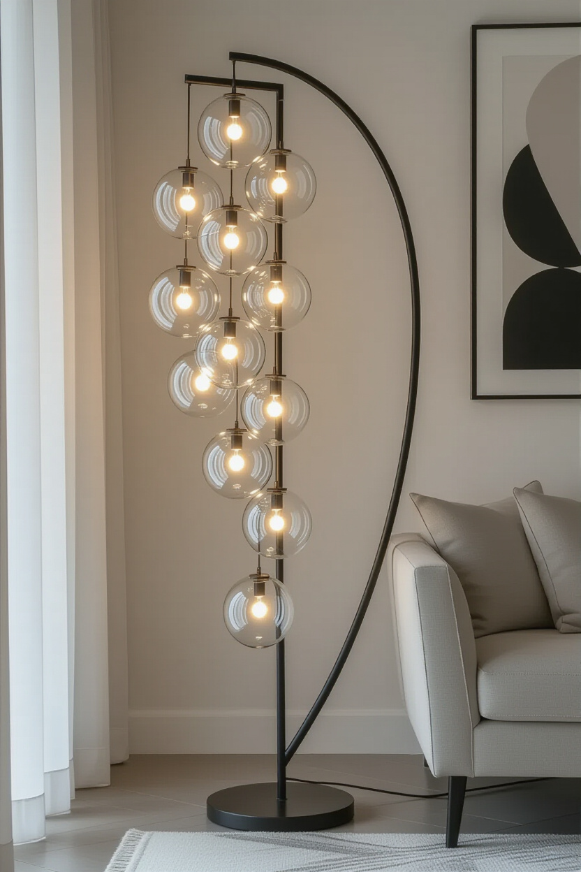 Sculptural Lighting Modern Living Room Decor