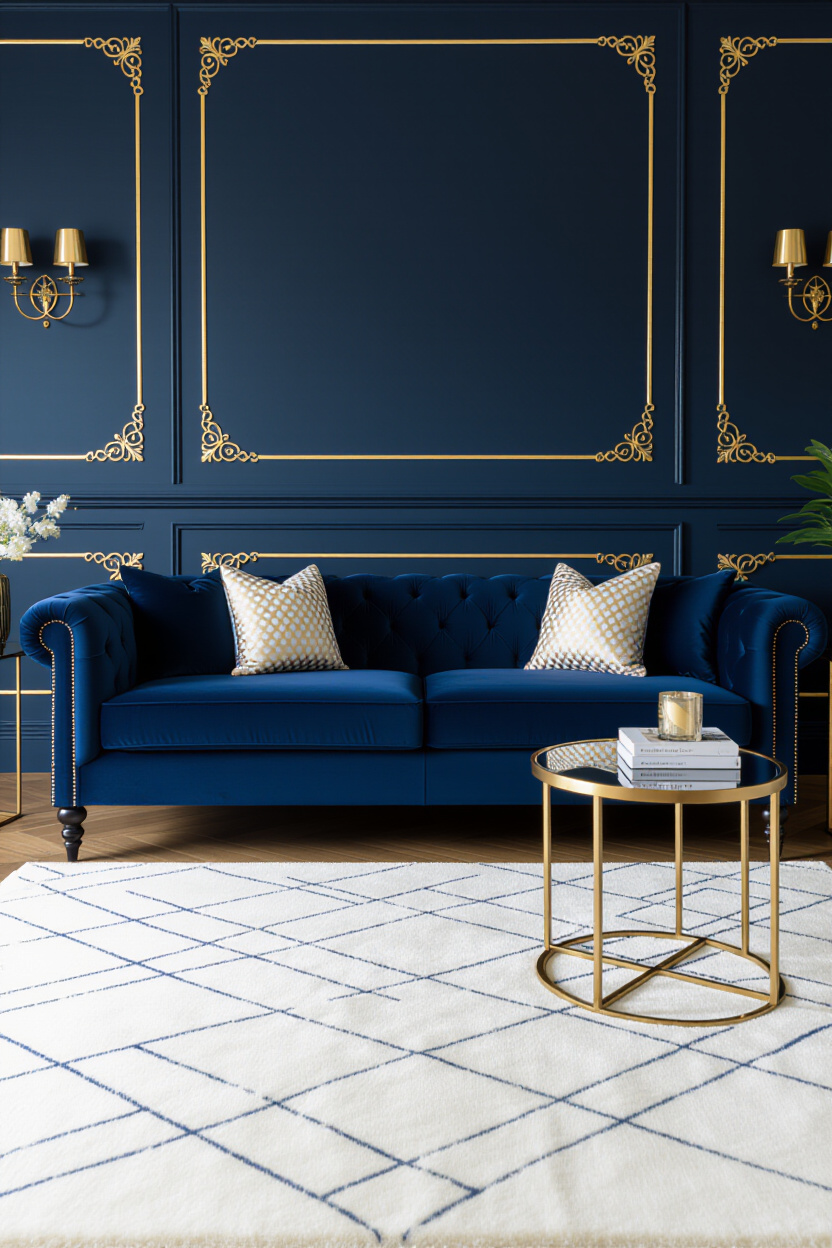 Sitting Room Ideas: Blue Couch Color Schemes