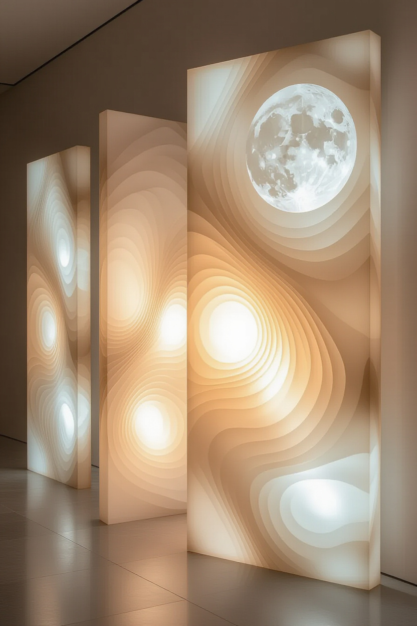 Sleek Backlit Translucent Wall Paneling Touches