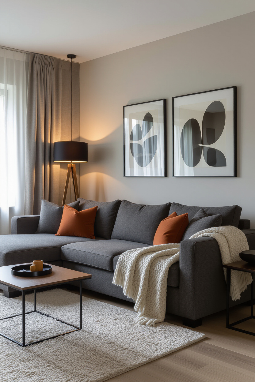 The Appeal of Dark Grey Couches in Cosy Spaces