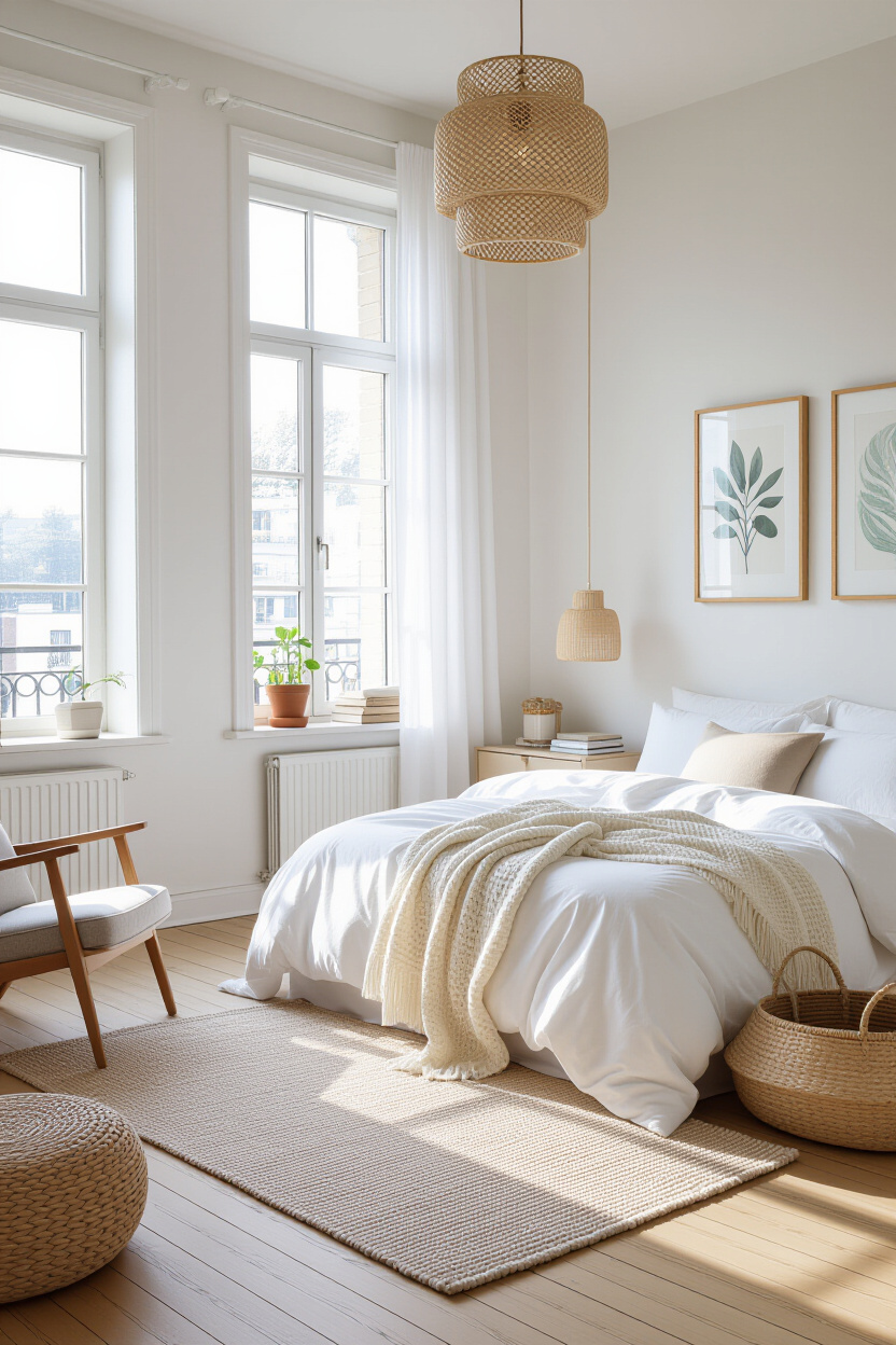 The Power of White: Crisp and Clean Bedroom Interior Simple