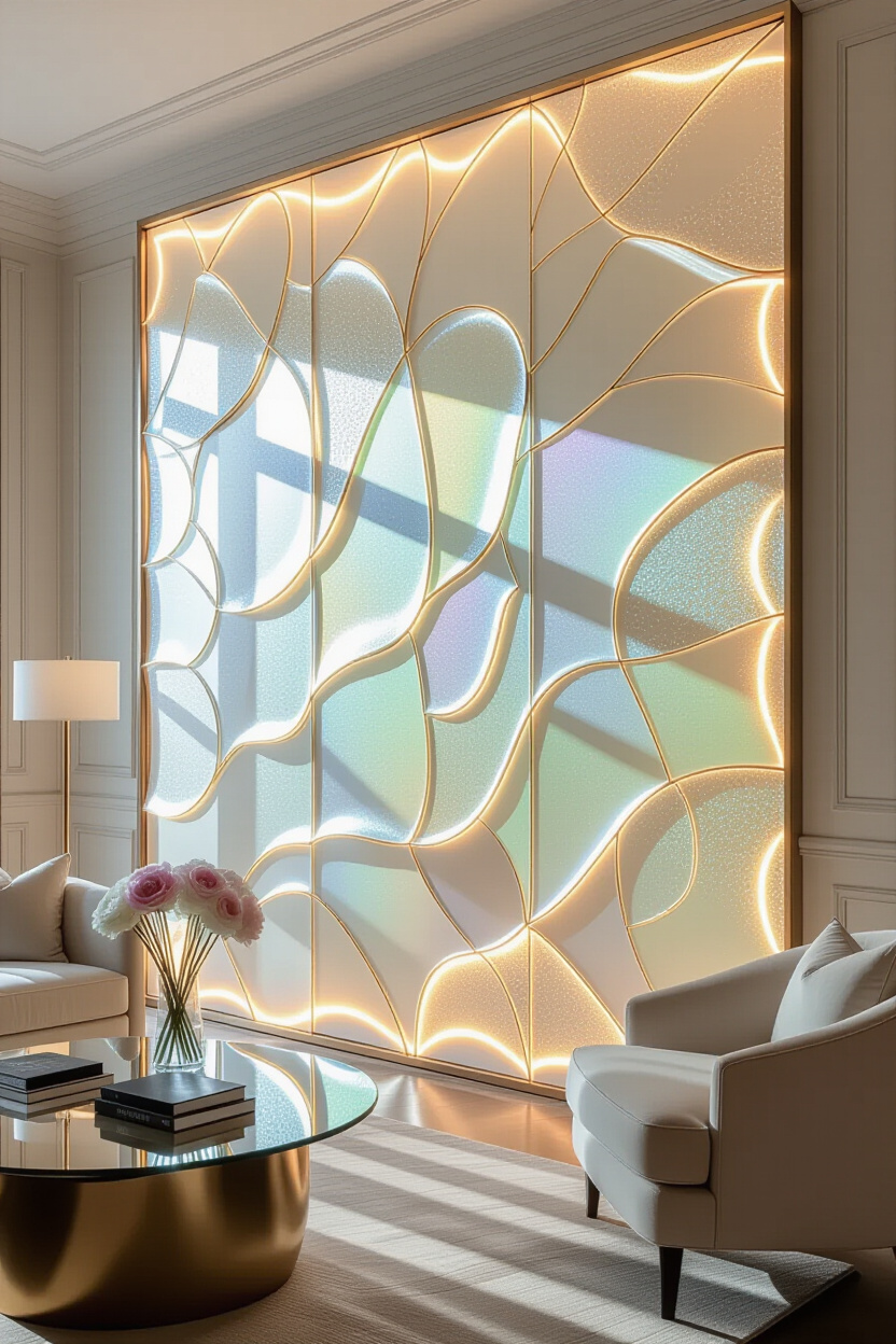 Unique Backlit Translucent Wall Paneling Features