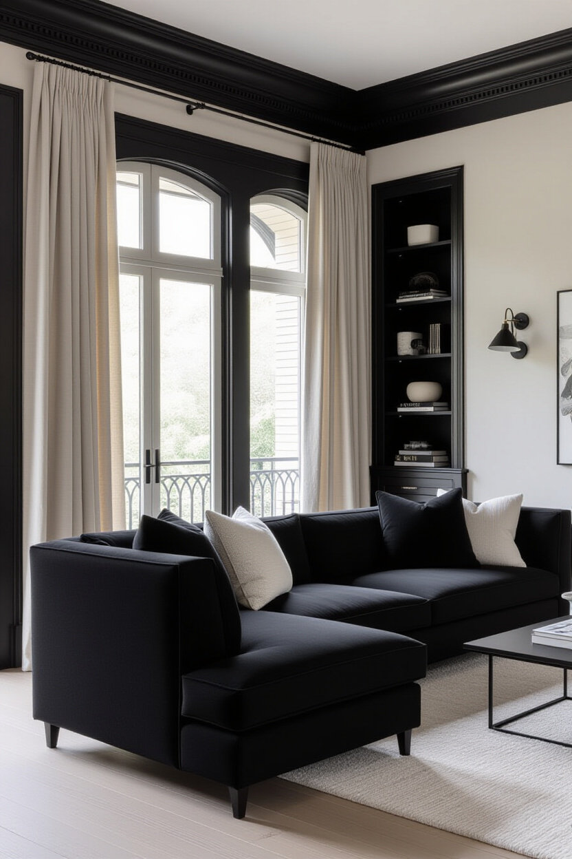 Your Couch: Black & Cream Living Room
