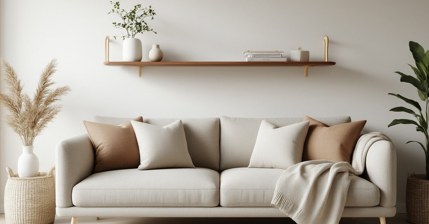 Chic Floating Shelves for Living Room