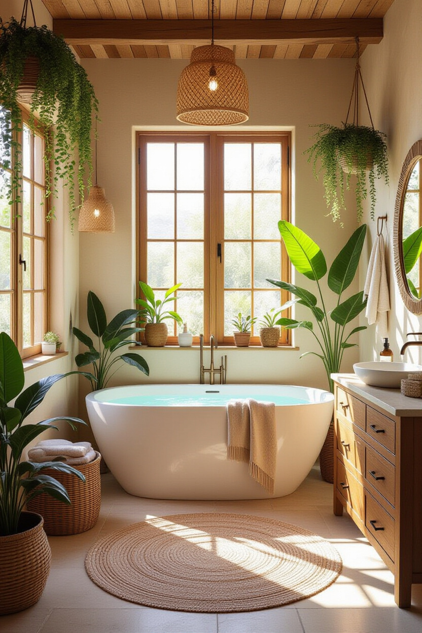 Boho Bathroom Color Schemes: A Relaxing Vibe