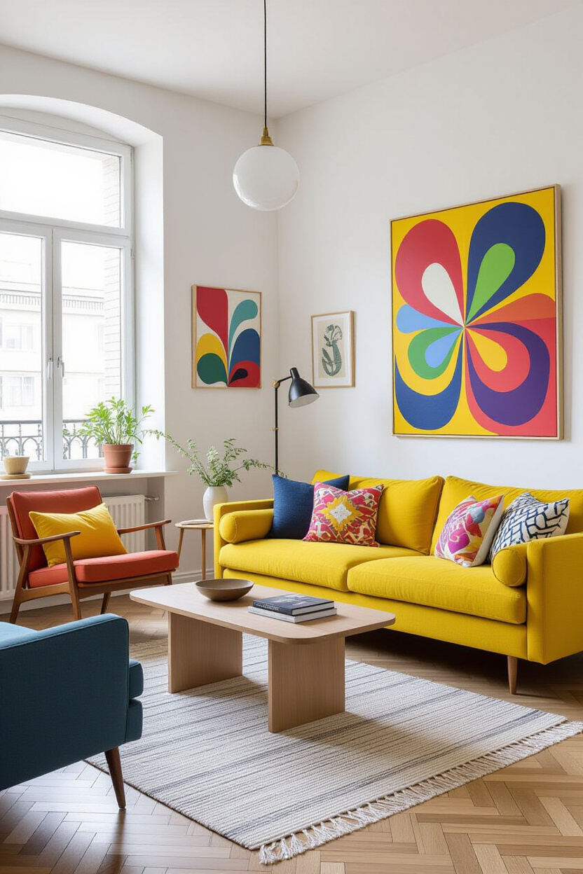 Bright Eclectic Decor to Energize Your Apartment