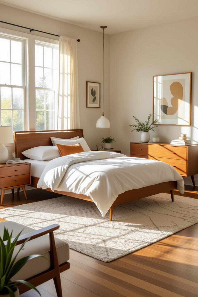 Chic Mid Century Style Bedroom Ideas