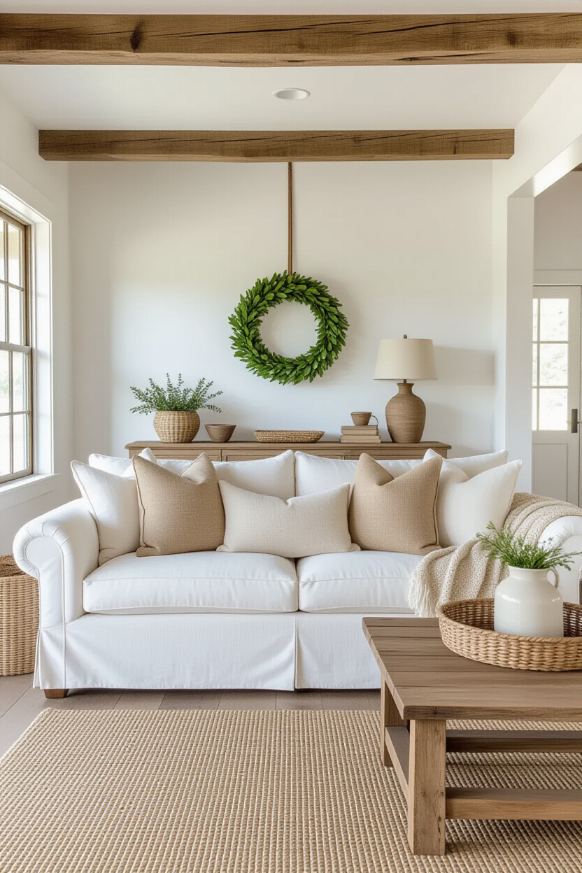 Country Chic Living Room Farmhouse Style Elements