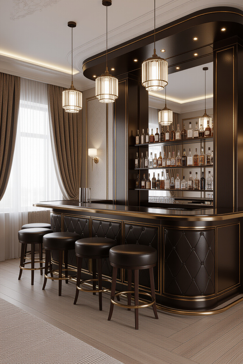 Designing an Art Deco Lounge Bar for Entertaining