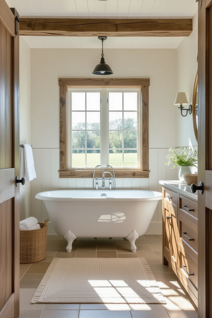 Designing Inviting Country Bathrooms with Rustic Farmhouse Decor