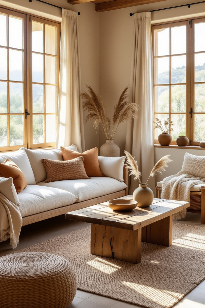 Earthy Boho Living Room Decor: A Grounded Aesthetic