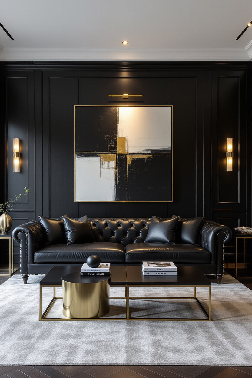 Elegant Living Room Decor Luxury Modern Dark Schemes