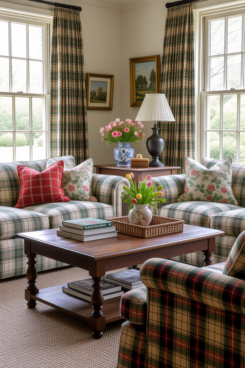 English Country Style Living Room Design Basics