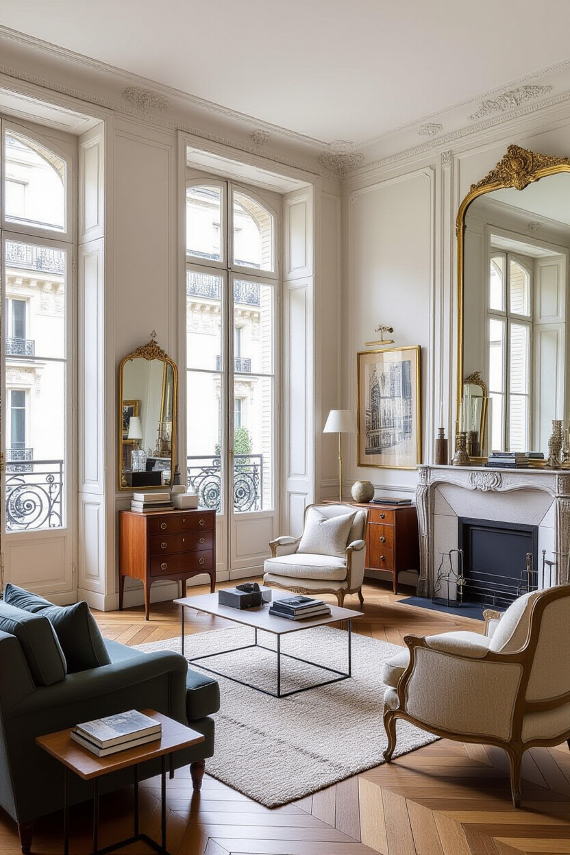 French Eclectic Decor in a Chic Parisian Apartment