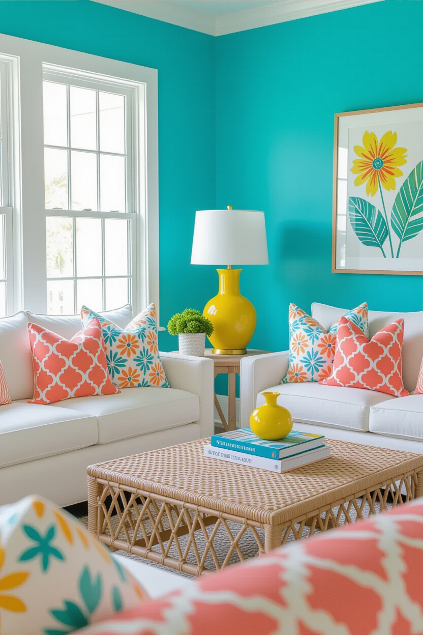 Lively and Colorful Beach House Decor for a Vibrant Interior