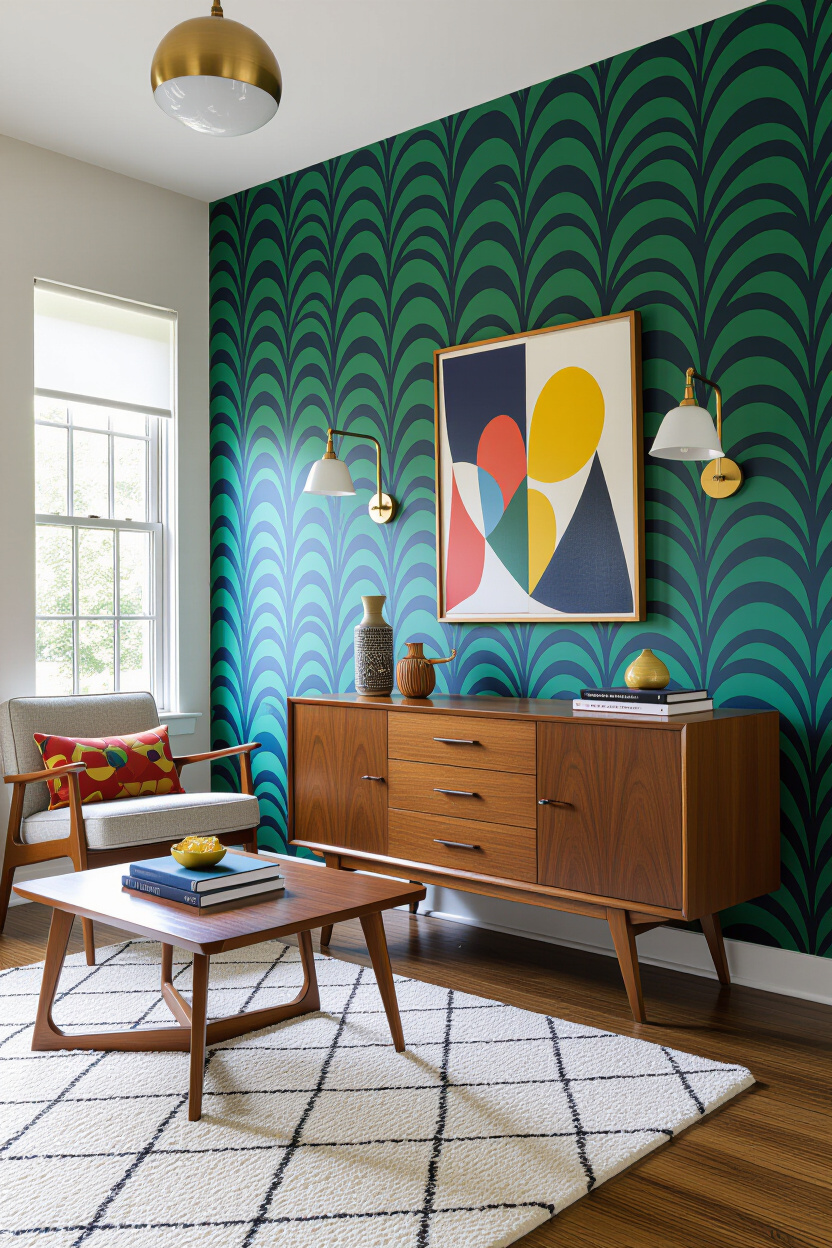 Mid Century Modern Accent Wall Ideas