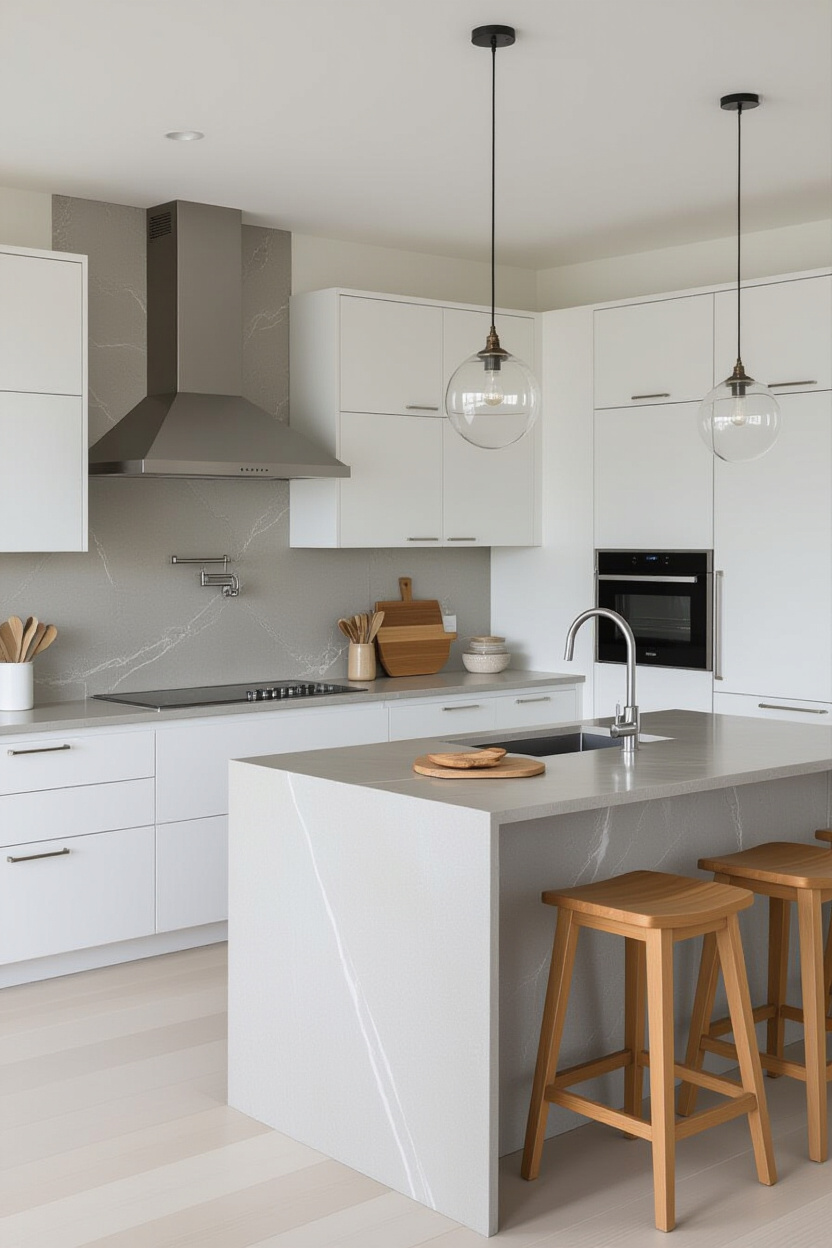 Modern Minimalist Interior Design Kitchen with Contemporary Features