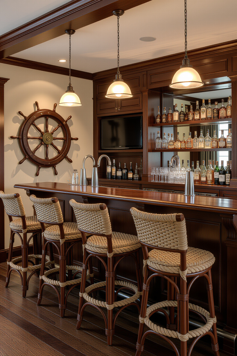 Nautical Bar Decor: Mix Your Favorite Cocktails