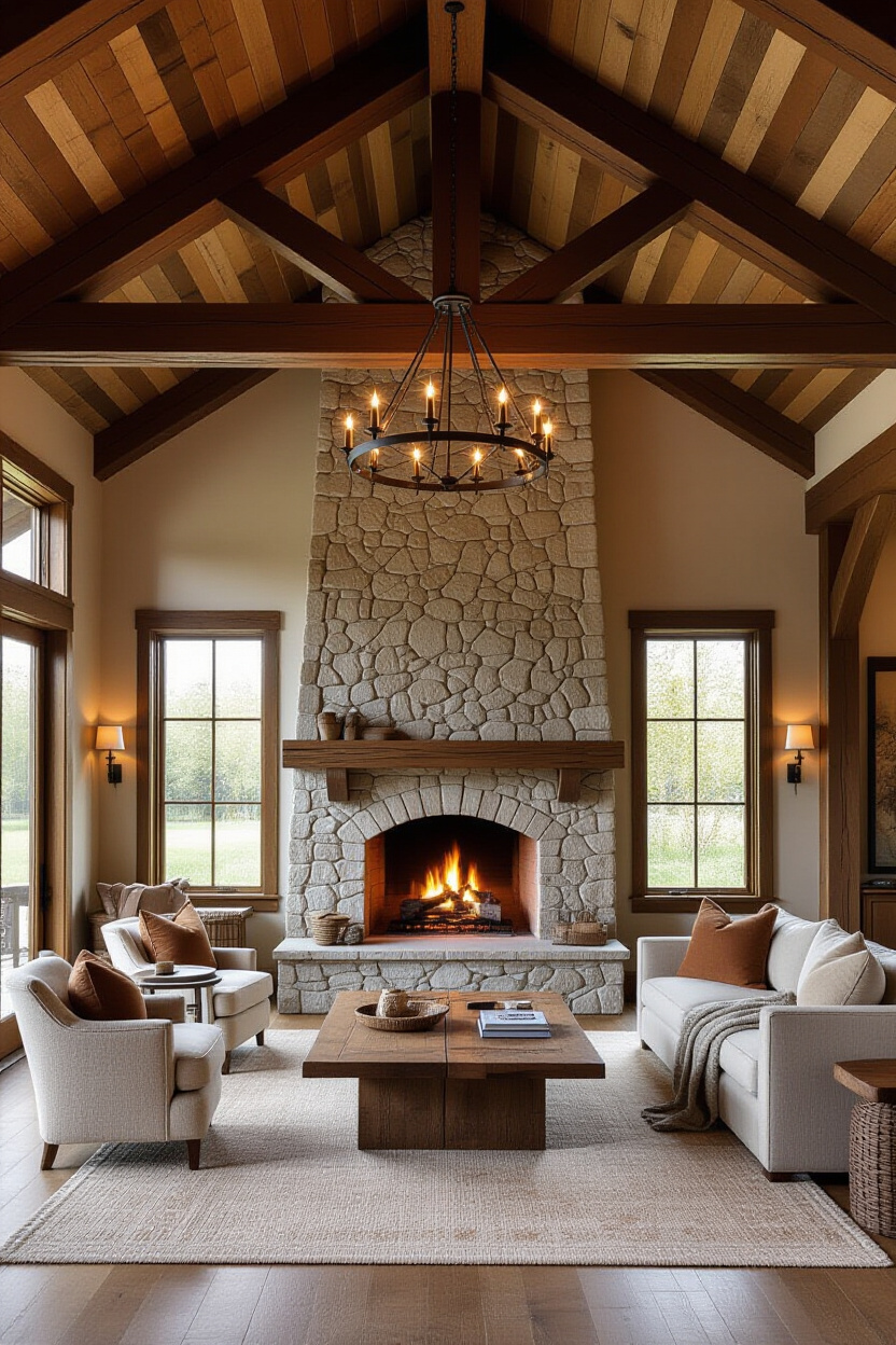 Rustic Luxury Living Room Decor: Balancing Warmth and Elegance