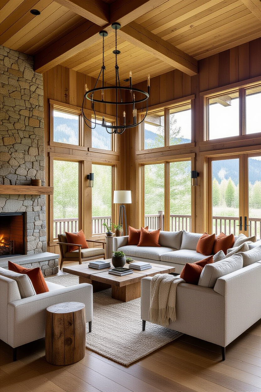 Rustic Modern Cabin Interior: The Best of Both Worlds