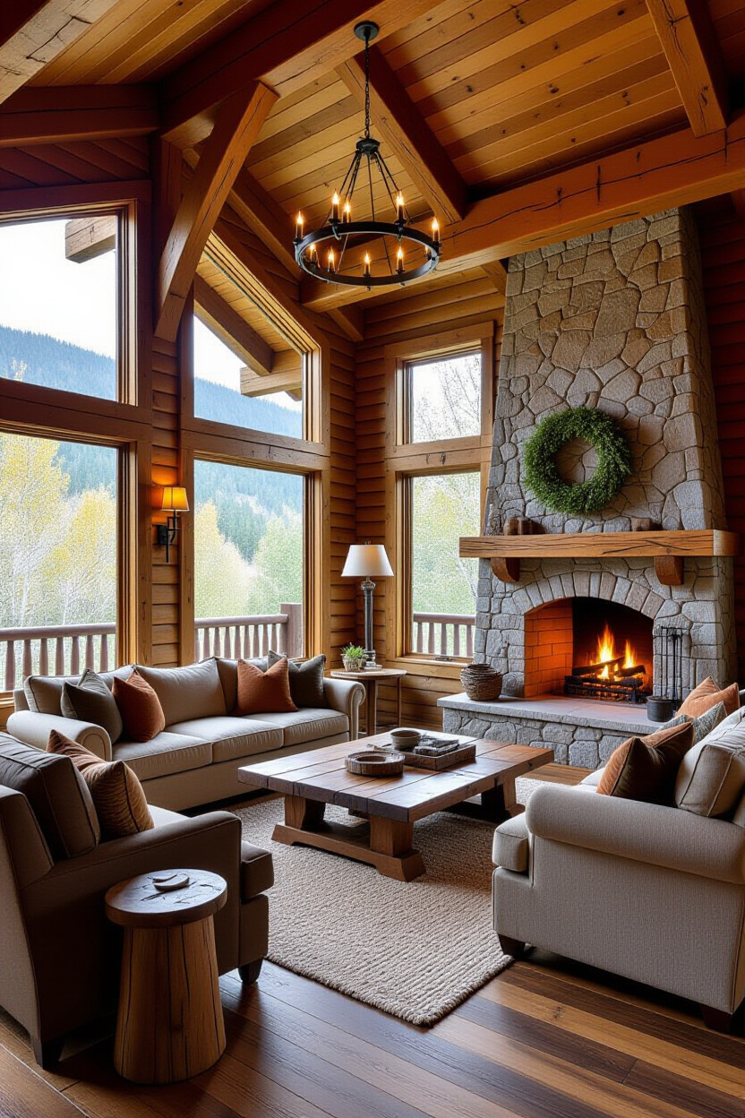 Rustic Mountain Homes Interior: Embracing the Natural Landscape