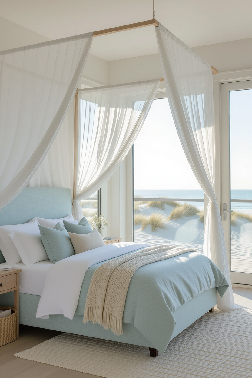 Serene Beach House Decor Coastal Style Master Bedrooms