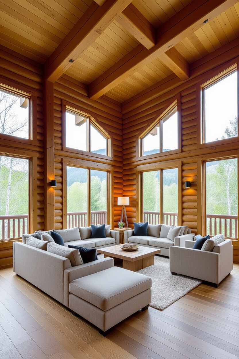 Square Log Homes Interior: Unique Design Possibilities
