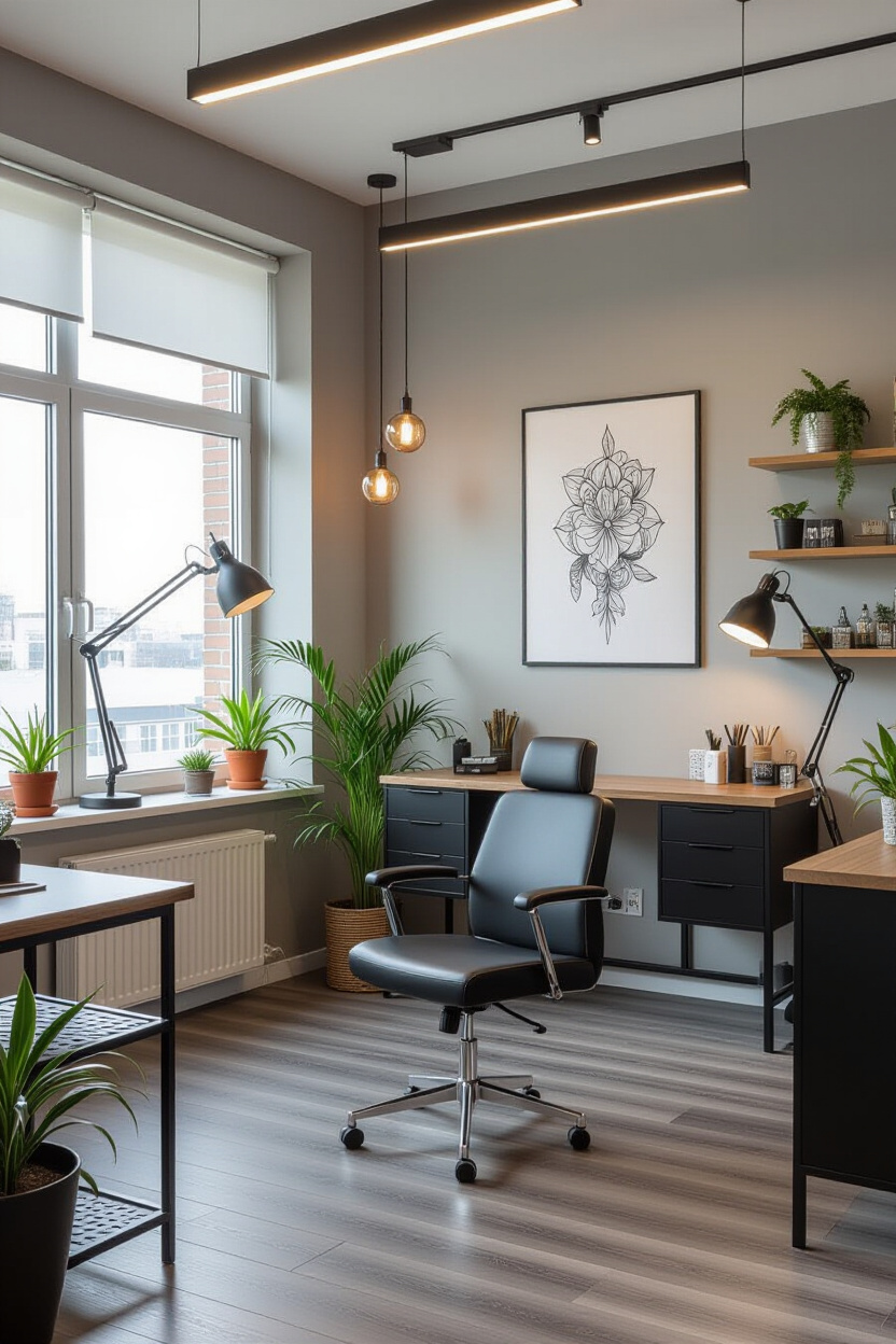 Tattoo Studio Decoration: Edgy and Inviting Vibes