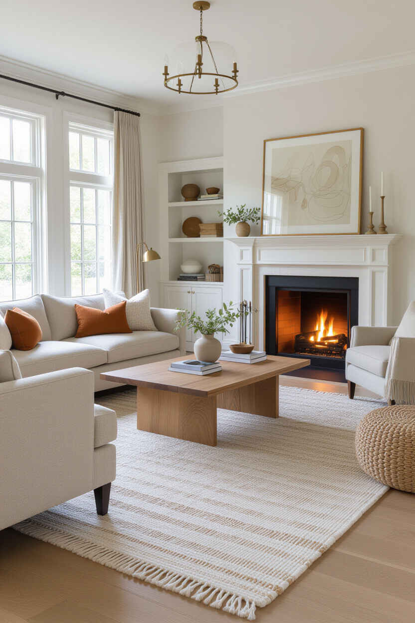 Warm Modern Interior Design with Cozy Elements