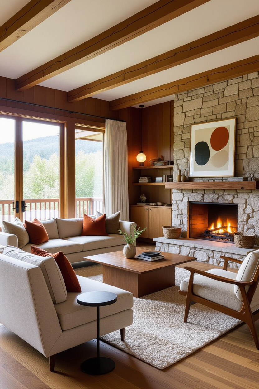 Your Cozy Mid Century Modern Living Room Retreat