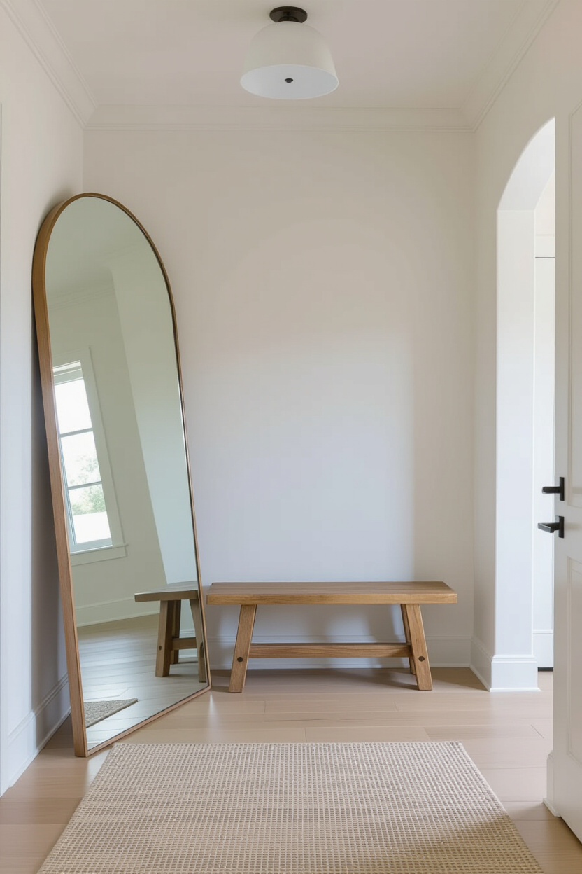 Arched Floor Mirror Entrance Vibe