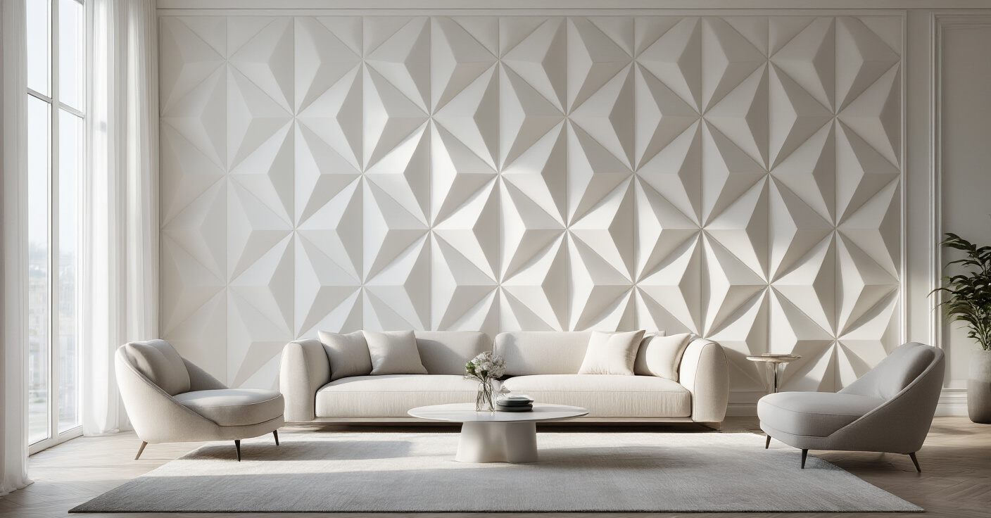 Stylish Diamond Living Room Walls