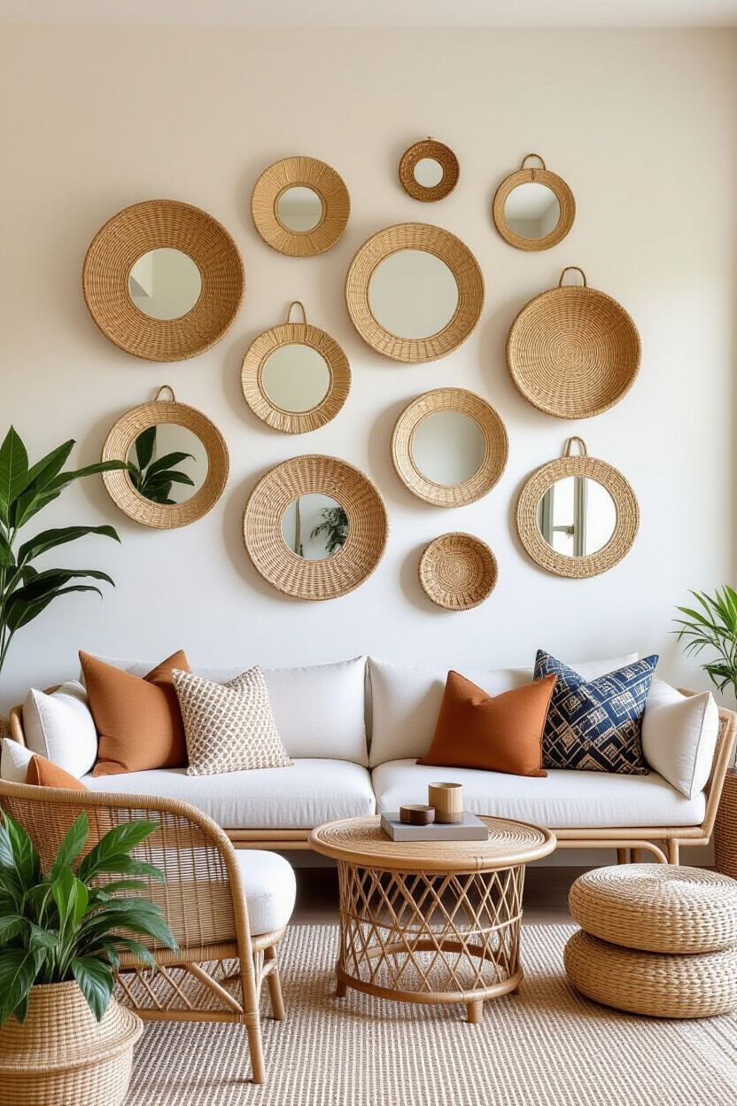 Boho Aesthetic Living Room Mirror Styles