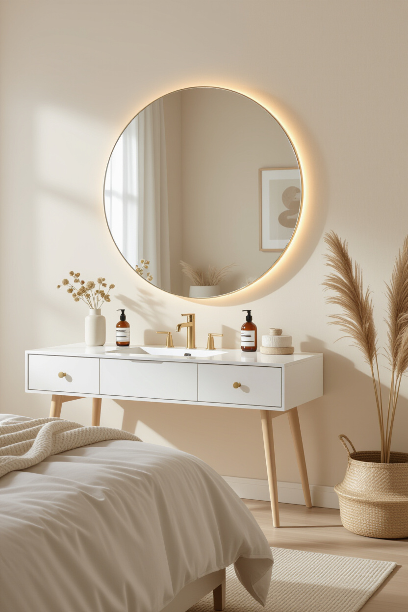 Circle Mirror Bedroom Design Ideas for a Serene Vibe