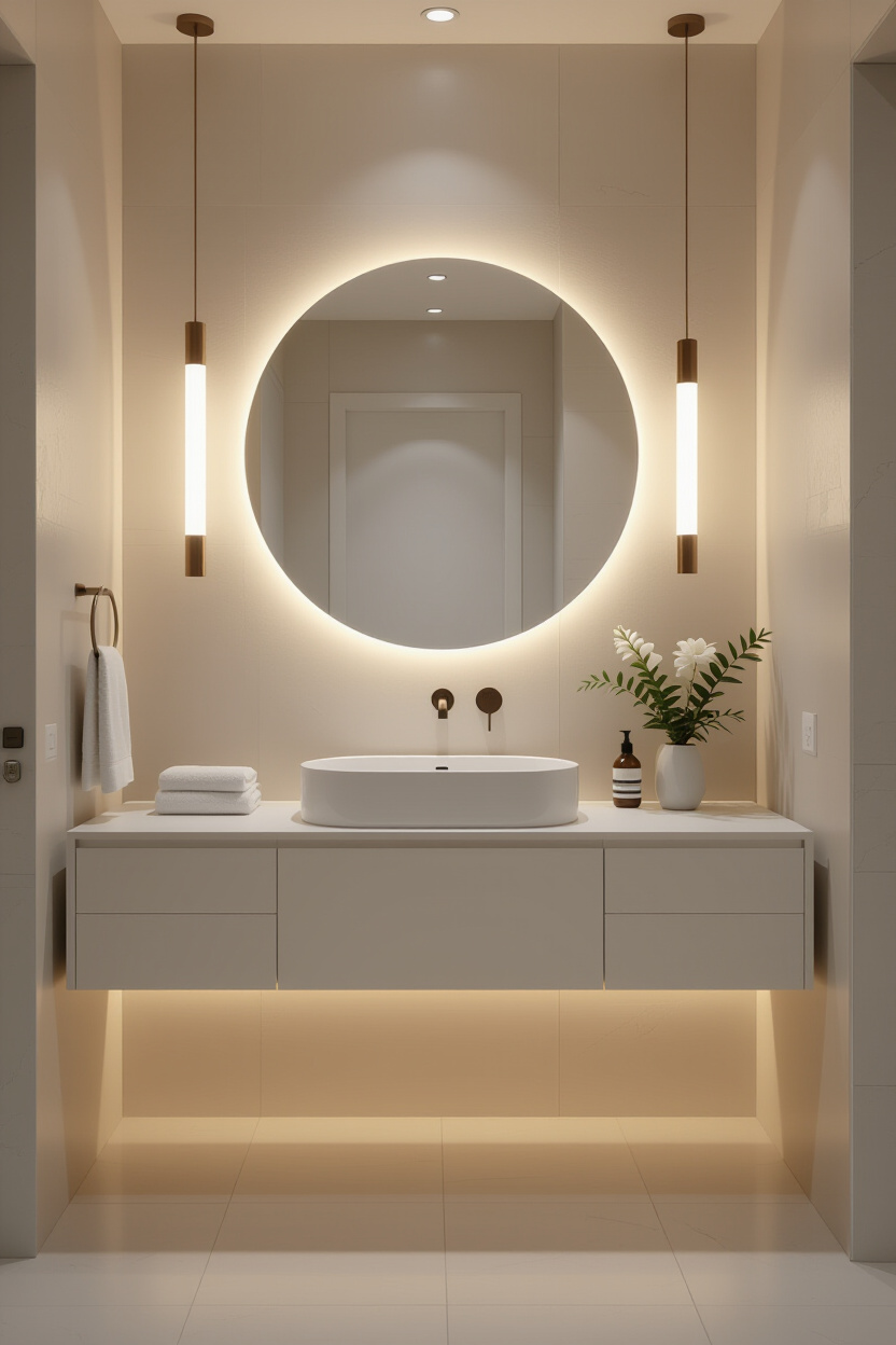 Circular Sophistication: Circle Vanity Mirrors with Lights