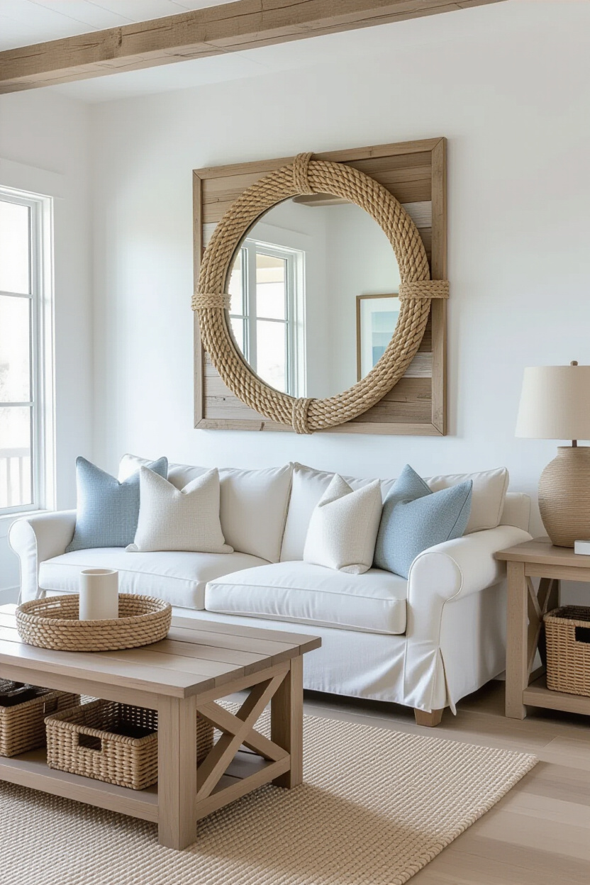 Coastal Mirrors with a Rustic Vibe