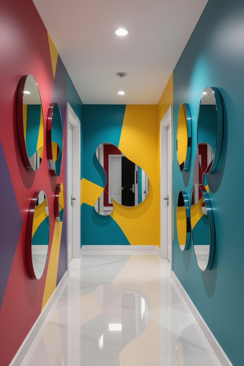 Contemporary Acrylic Mirror Wall Art Design